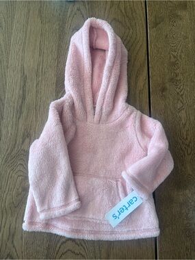 New Carter's Light Pink Plush Hooded Pullover